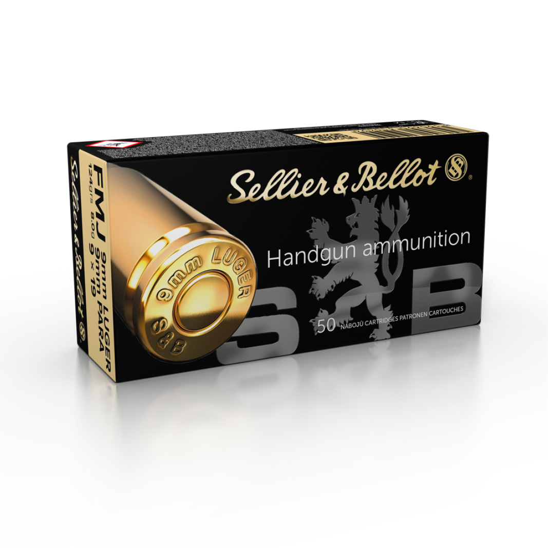 Munitions Sellier & Bellot 9x19mm 8g 124grs FMJ